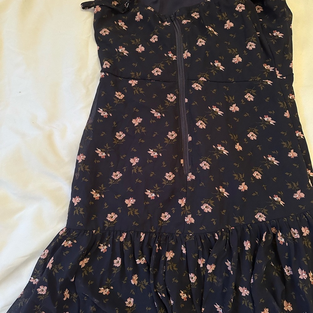 Beginning Boutique Floral Black Dress